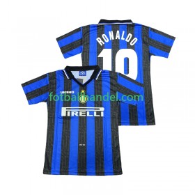 Herre Fotballdrakter Inter Milan Ronaldo 10 Hjemme Retro 1997 1998 Kortermet